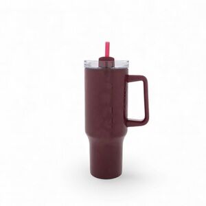 NWT Burgundy leaves Tumbler w/ lid